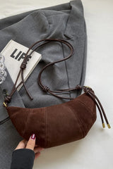 PU Leather Strap Suede Shoulder Bag - V.I.P Digital Presence