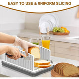 New detachable bread cutting tray Multifunctional foldable bread slicer with tray - V.I.P Digital Presence