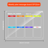 Acrylic message board magnetic refrigerator sticker household erasable calendar transparent note display board - V.I.P Digital Presence