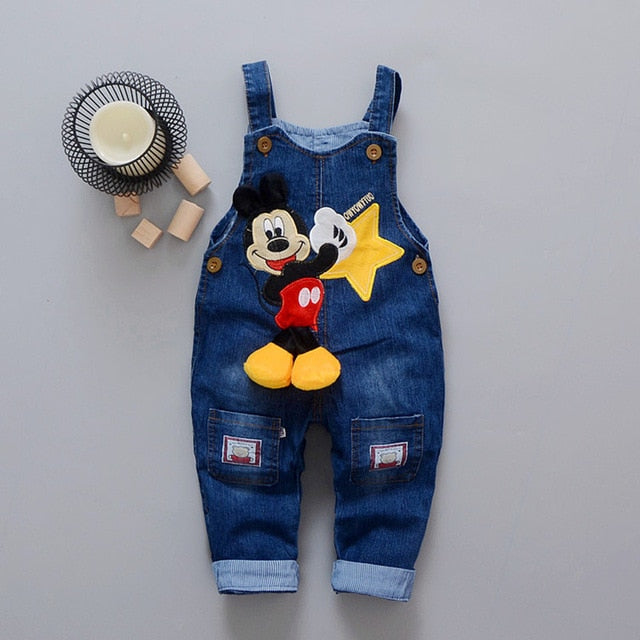 Cartoon Baby Boy Clothes Denim Pants Elastic Waist Trousers Children's Jeans - V.I.P Digital Presence