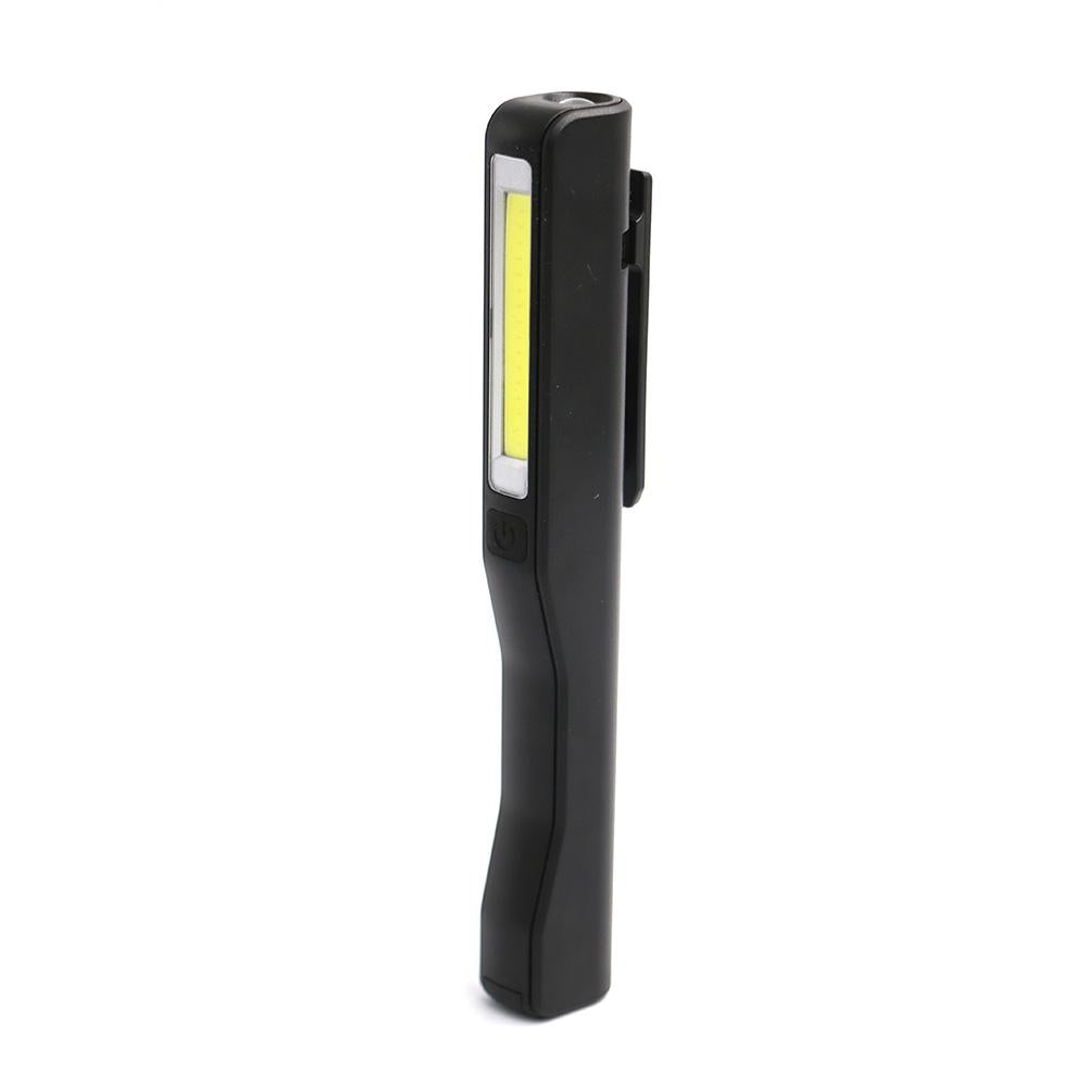 Linterna de bolsillo COB LED Mini con linterna multifunción y clip magnético, uso AAA