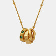 Fashion OL Titanium Steel Pendant Inlaid with Zircon Accessories Versatile Three Ring Buckle Necklace for Women - V.I.P Digital Presence