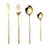 Portuguese Stainless Steel Knife Fork Spoon Golden Steak Knife Fork Set Four-Piece Tableware Set - V.I.P Digital Presence