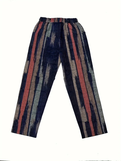 Striped Pocketed Elastic Waist Pants - V.I.P Digital Presence