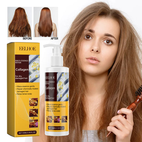Maca Essence Repair Collagen, Repair Damaged Hair Reduces Split Ends Deep Clean Smooth And Shiny - V.I.P Digital Presence
