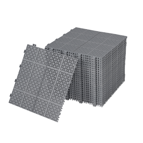 12 x 12 inch gray interlocking deck tiles, plastic waterproof, weighing up to 6613 pounds, with a rose pattern pack of 12 - V.I.P Digital Presence