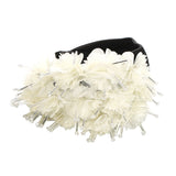 Fashionable Handmade Fabric Crystal Beads Simulated Flower Hair Hoops - V.I.P Digital Presence