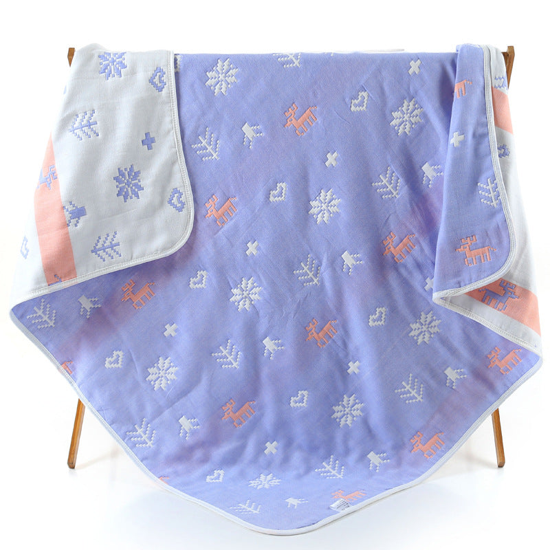 110*110cm Parent-child Baby Summer Bedding Sofa Quilt 100% Cotton Baby Blanket Child Quilt 6 Layers Muslin Swaddle for Newborns - V.I.P Digital Presence