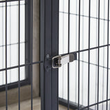 Furniture Dog Cage Crate with Double Doors on Casters. Grey, 31.50'' W x 22.05'' D x 24.8'' H. - V.I.P Digital Presence