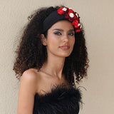 Fashionable design with three-dimensional flower headbands on the side - V.I.P Digital Presence