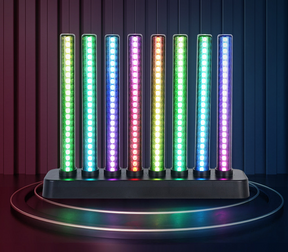 Striped RGB desktop ambient light, colorful ABS music rhythm e-sports bedroom desktop ambient light - V.I.P Digital Presence