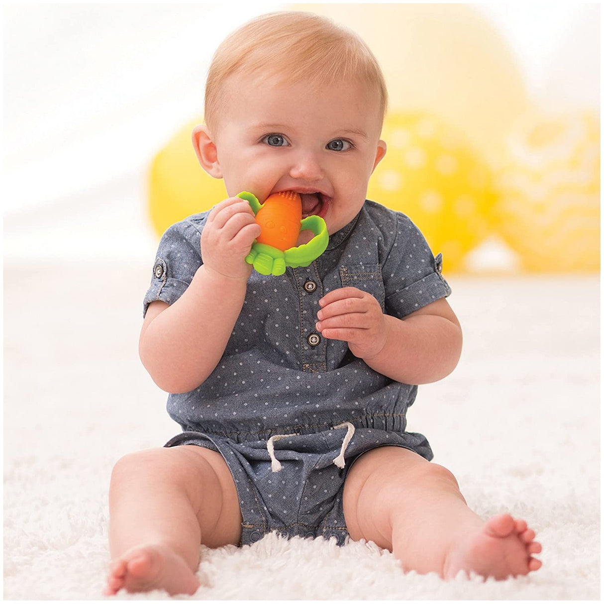 Carrot gum teeth grinder silicone soft teeth fixator children's toys anti eating hand grinding stick supplies - V.I.P Digital Presence