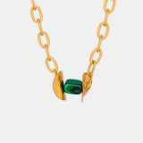 Natural Stone Pendant Titanium Steel Necklace - V.I.P Digital Presence