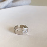 Dopamine love colored zircon diamond ring female niche index finger high-end fashion personality open ring - V.I.P Digital Presence