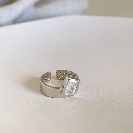 Dopamine love colored zircon diamond ring female niche index finger high-end fashion personality open ring - V.I.P Digital Presence
