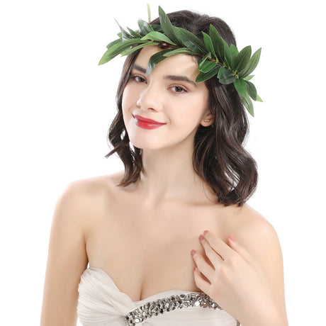 Olive leaf wreath berry olive branch headdress - V.I.P Digital Presence