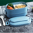 Japanese style simple portable microwaveable double layer partition lunch box bento box with cutlery - V.I.P Digital Presence