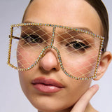 Hot tassel glasses frame no lens rhinestone glasses frame personality accessories female - V.I.P Digital Presence