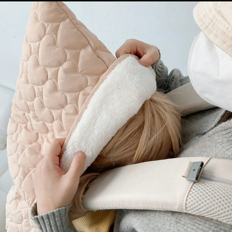 Manta de invierno para cochecito, manta cálida de forro polar para bebé, accesorio para envolver a recién nacidos, capa acolchada resistente al viento, funda de edredón con correa