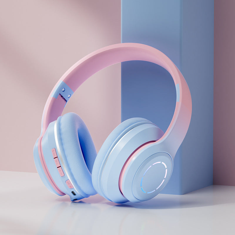 Gradient Bluetooth Earphones Head Mounted Phone Earphones Foldable Earphones - V.I.P Digital Presence