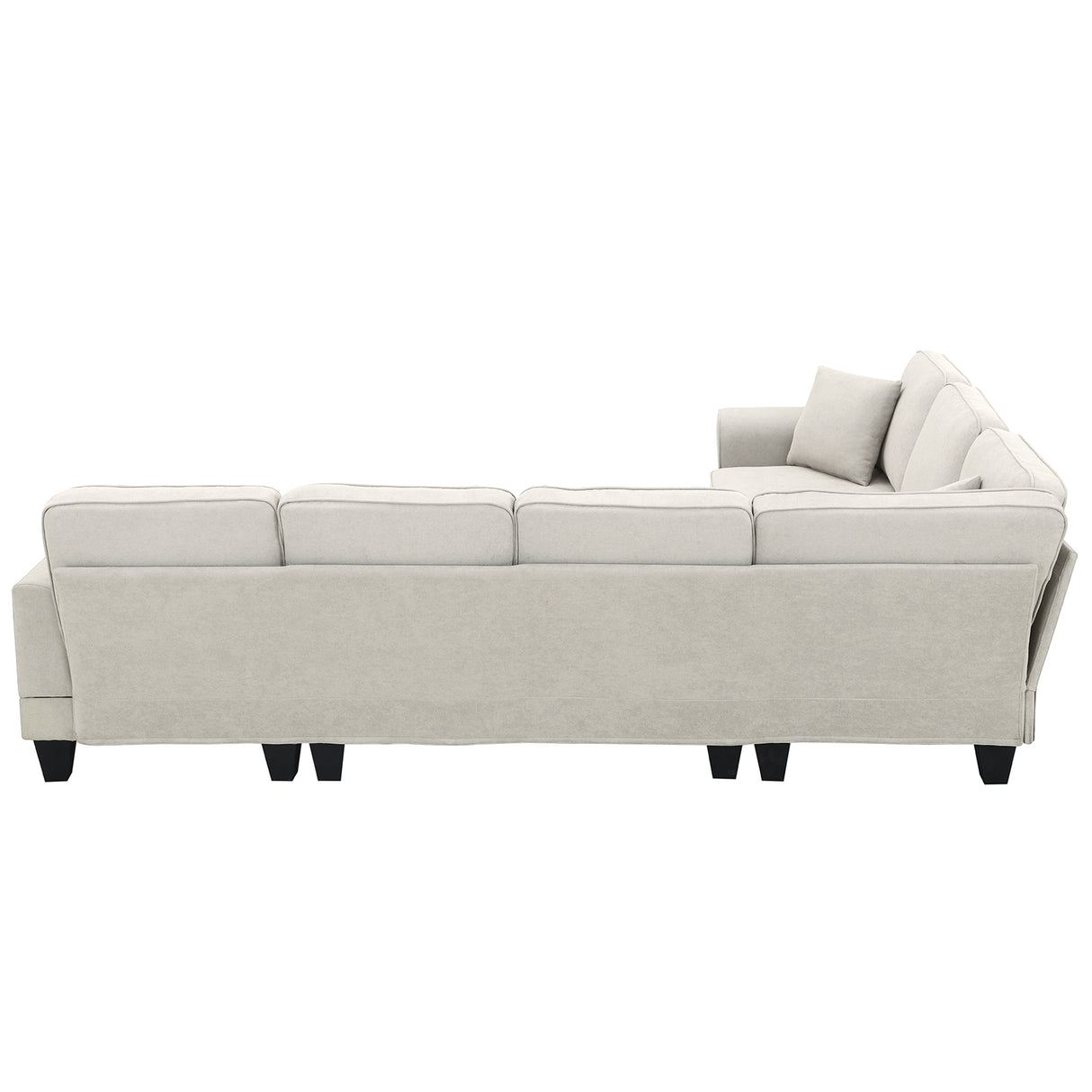 [VIDEO provided] [New] 108*85.5" Modern U Shape Sectional Sofa 7 Seat Fabric Sectional Sofa Set - V.I.P Digital Presence