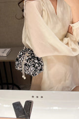 Sequin Chain Drawstring Bucket Bag - V.I.P Digital Presence