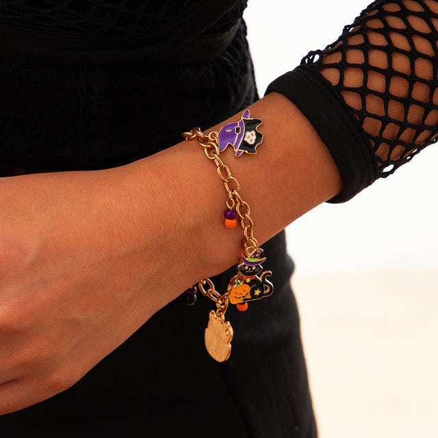 Halloween Party Ghost Bracelet Trendy Girl Pumpkin Festival Alloy Pendant Handmade Girl - V.I.P Digital Presence