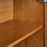 Walnut colored side panels, buffet cabinet with storage, 33.9 inches x 15 inches x 31.5 inches - V.I.P Digital Presence