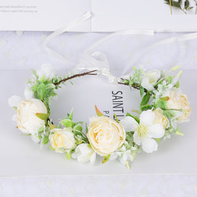 Hawaiian Wreath Wreath Simulation Flower Headwear Forest Fairy Girl Style Scenic Area Photo Headflower - V.I.P Digital Presence