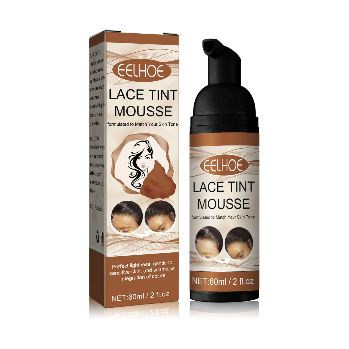Lace Tint Mousse, No Damage Hair Easy To Color Wig Color Disposable Hair Conditioner - V.I.P Digital Presence