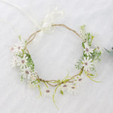 Fresh flower garland headwear hand woven fabric small daisy flower spring fairy outdoor hair accessory - V.I.P Digital Presence