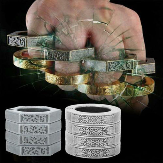 HARD SELF DEFENSE RING Men's Round Finger Hexagonal Ring Emergency Window Breaker Guard Ring - V.I.P Digital Presence