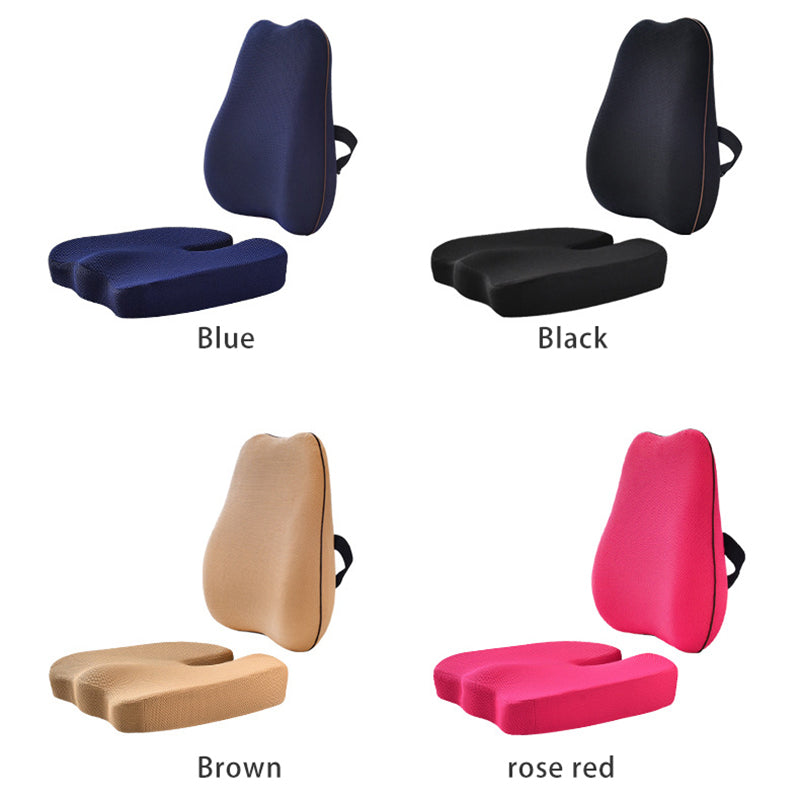 Summer Office Cushion Lumbar Back Support One Set Of Sedentary Gods Memory Foam Seat Cushion Chair Pad - V.I.P Digital Presence