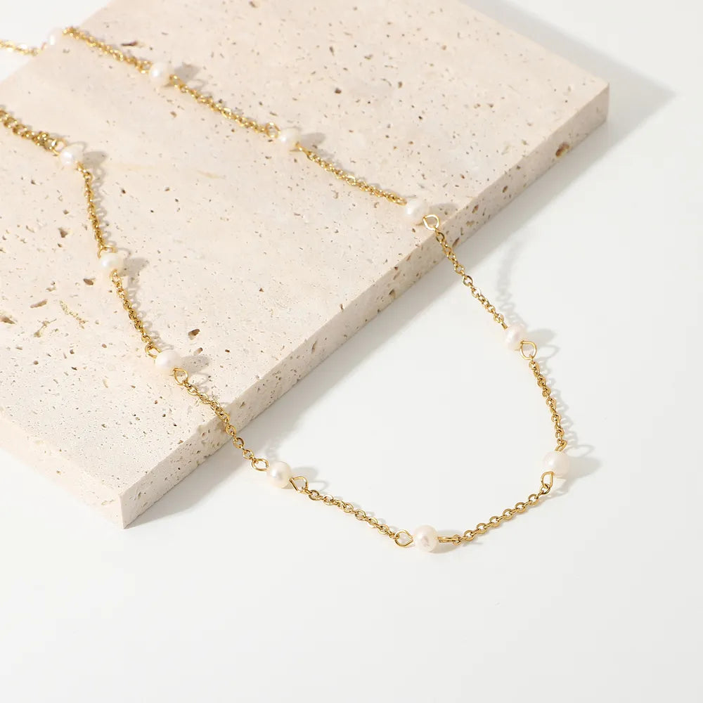 Freshwater Pearl 18K Gold-Plated Necklace - V.I.P Digital Presence