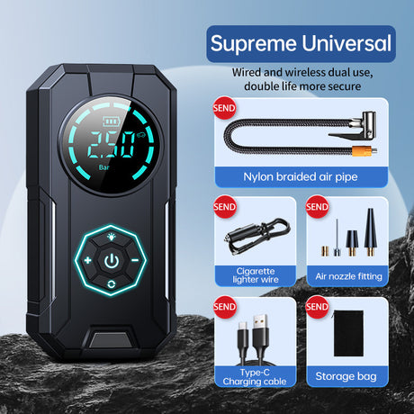 Car mounted tire inflator emergency start power supply Jump Starter - V.I.P Digital Presence
