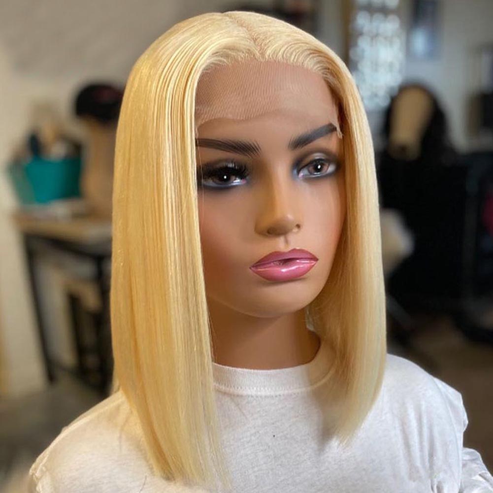 Chemical Fiber Front Lace Wig Head Cover 613# Natural Hairline Golden Wig Suitable For Women - V.I.P Digital Presence