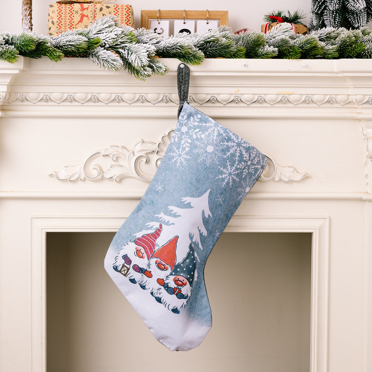 Christmas Decorations Rudolf Printed Christmas Socks Children's Gift with Large Christmas Socks - V.I.P Digital Presence