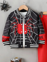 Spider Baseball Collar Top and Pants Set - V.I.P Digital Presence