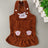 Pet Spring and Autumn Bears Embroidery Corduroy Strap Dress Cat Dog Clothes Teddy Korean Bibear Pomeranian VIP - V.I.P Digital Presence