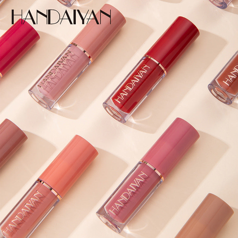 HANDAIYAN 12 Color Lip Gloss Set Liquid Lipstick Set Matte Pearlescent Non-Stick Cup Lip Gloss - V.I.P Digital Presence