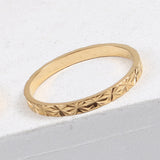 Ring Titanium steel electroplated with 18k gold Shine - V.I.P Digital Presence