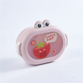 Cute little frog portable microwaveable lunch box with compartments fruit box lunch box - V.I.P Digital Presence