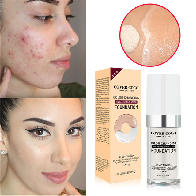 Color Changing Liquid Foundation Temperature Changing Complexion Liquid Foundation Color Changing Brightening Concealer Liquid Bb Cream - V.I.P Digital Presence