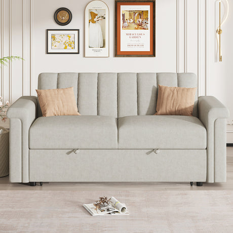 U_STYLE Convertible Soft Cushion Sofa Pull Bed ,for Two People to Sit On - V.I.P Digital Presence