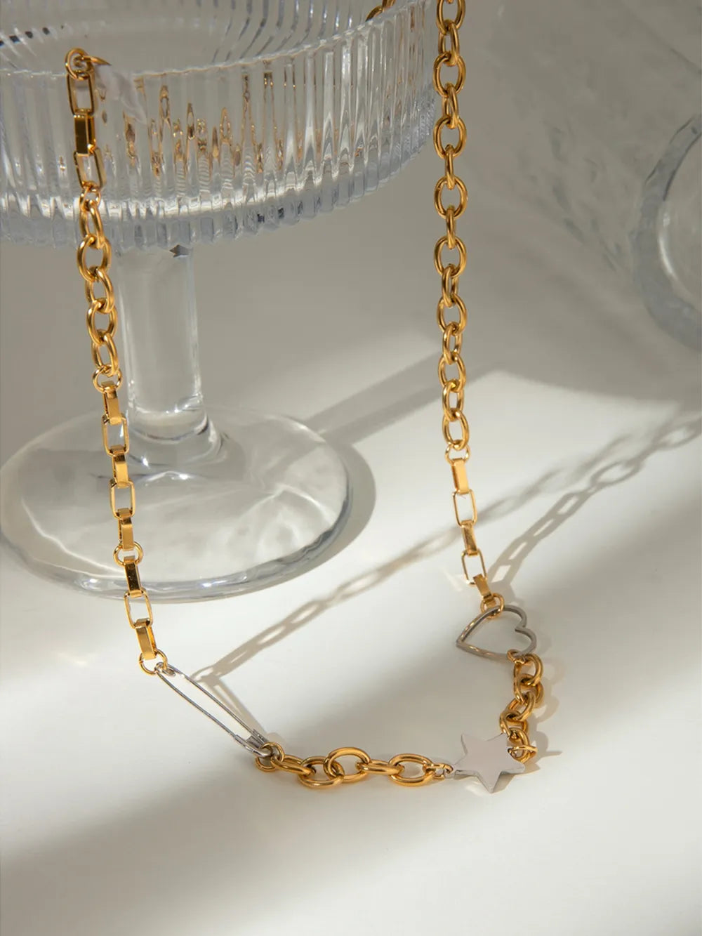 Stainless Steel Star Heart Necklace - V.I.P Digital Presence