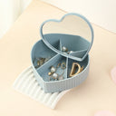 High-end luxury desktop large capacity compartment jewelry storage box with mirror - V.I.P Digital Presence