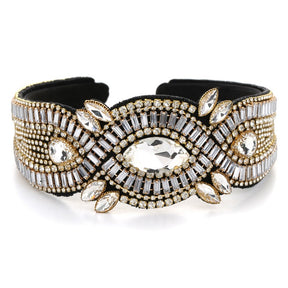 Fashionable Super Flash Claw Chain Colorful Water Diamond Hair Hoop Cross Head Hoop Female - V.I.P Digital Presence