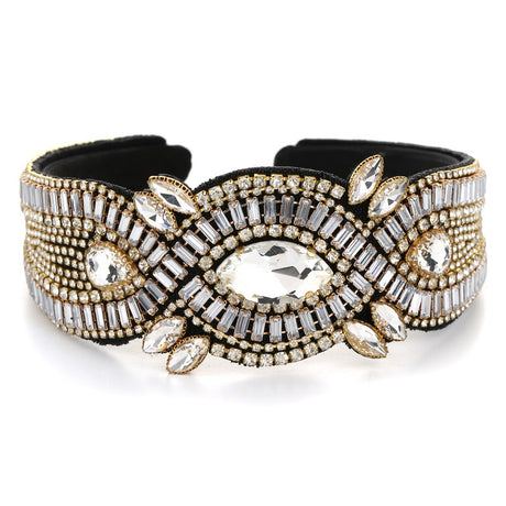 Fashionable Super Flash Claw Chain Colorful Water Diamond Hair Hoop Cross Head Hoop Female - V.I.P Digital Presence