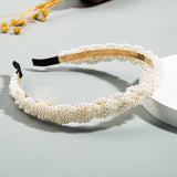 Korean Style Fashion Beautiful Wind Full Of Pearl Hair Hoop Girl Super Fairy Headband Temperament Wild Simple Head Buckle - V.I.P Digital Presence