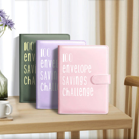 100 Day Challenge Loose leaf Notebook Couple's Savings Notebook Money Saving Envelope Budget Savings Notebook Notepad - V.I.P Digital Presence
